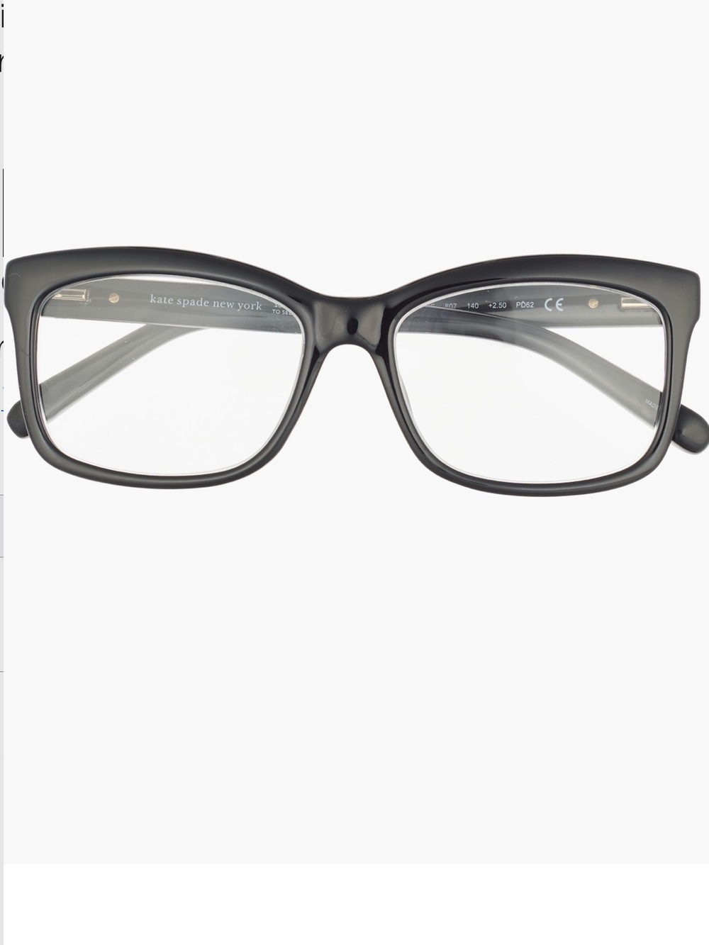 New kate spade Dollie 2.50 reading glasses with case and cloth